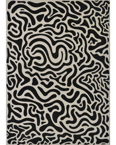 Castille Graffiti Black/White Area Rug