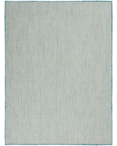 Courtyard COU01 Ivory Aqua Area Rug