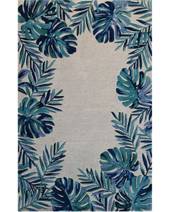 Cove Ivory/Blue Tropics Area Rug