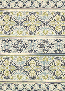 Covington Pegasus Ivory/Navy/Lime Area Rug