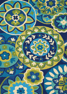 Covington Rip Tide Ocean/Green Area Rug