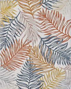 Dahlia 1405 Blue/Rust Palms Area Rug