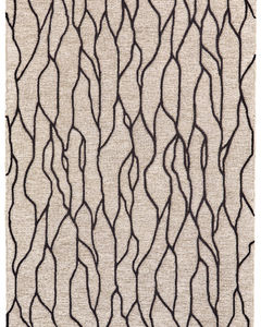 Enzo 8734F Taupe/Black Area Rug