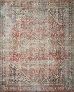 Georgie GER-01 Red/Navy Area Rug