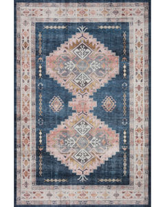 Heidi HEI-03 Denim/Blush Area Rug