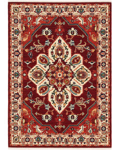 Lilihan 5502c Red/Ivory Area Rug