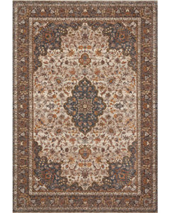 Lourdes LOU-01 Natural/Ocean Area Rug
