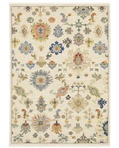Lucca 5507w Ivory/Multi Area Rug