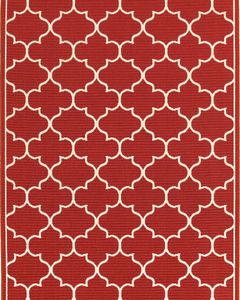Meridian 1295r Red/Ivory Area Rug