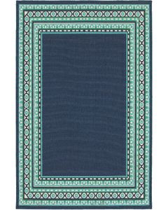 Meridian 9650b Navy/Green Area Rug