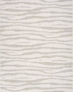 Modern Shag MMD05 Ivory Grey Area Rug