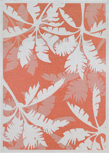 Monaco Coastal Floral Ivory/Orange Area Rug