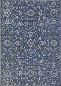 Monte Carlo Summer Vines Navy/Ivory Area Rug