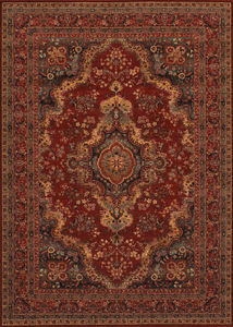 Old World Classic Kerman Medallion Burgundy Rug