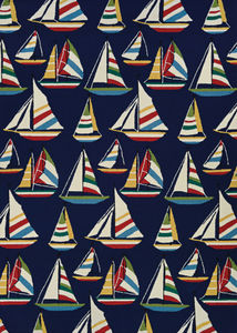 Outdoor Escape Yachting Navy Area Rug
