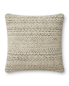 Gloaming PAR0009 Charcoal/Ivory 18''x18'' Pillow