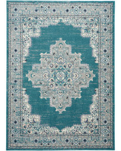 Passion PSN03 Turquoise Grey Area Rug