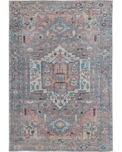 Percy 39AJF Taupe/Red/Brown Rug