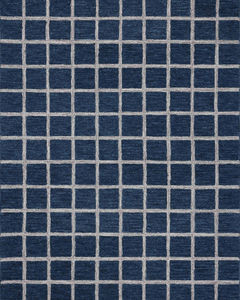 Polly POL-05 Navy/Silver Area Rug