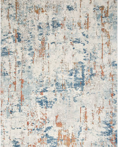 Quarry QUA01 Beige Blue Rust Area Rug