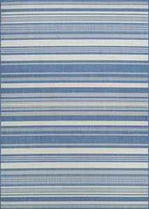 Recife Gazebo Stripe Champ/Blue Area Rug