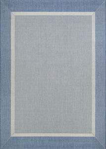 Recife Stria Texture Champagne/Blue Area Rug