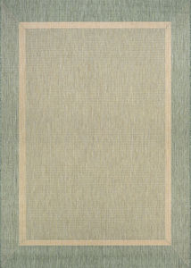 Recife Stria Texture Natural/Green Area Rug