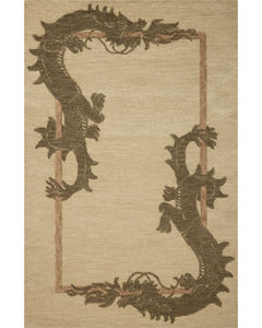 Romi RMI-01 Natural/Olive Area Rug