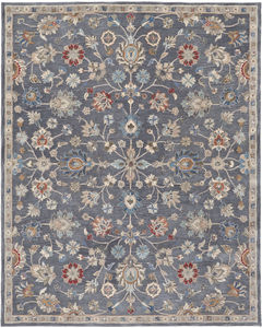 Rylan 8639F Gray/Ivory/Red Area Rug