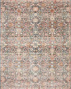Saban SAB-03 Navy/Rust Area Rug