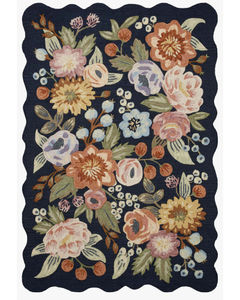 Silhouette SIH-01 Navy Area Rug