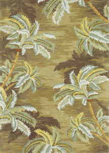 Sparta 3102 Moss Palm Trees Area Rug