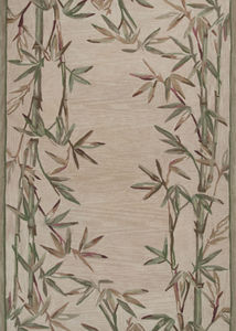 Sparta 3146 Ivory Bamboo Border Area Rug