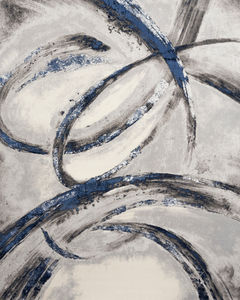 Splash BSK02 Grey Navy Area Rug