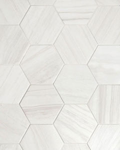 Stria White Porcelain Matte Marble Tile