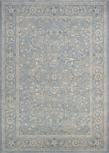 Sultan Treasures Floral Yazd Slate Blue Area Rug