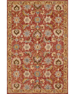 Victoria VK-09 Terracotta/Gold Area Rug