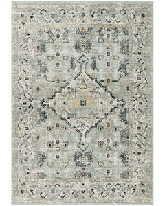 Washable Decor WSD12 Blue Taupe Area Rug