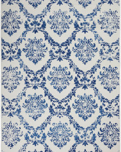 Whimsicle WHS01 Ivory Navy Area Rug