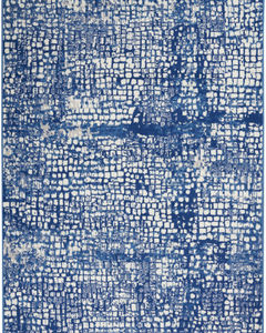 Whimsicle WHS07 Ivory Navy Area Rug