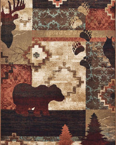Woodlands 9649a Brown/Rust Area Rug