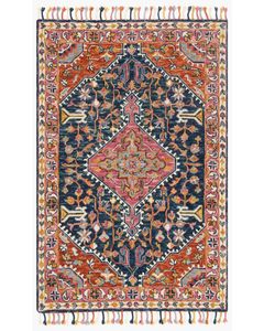 Zharah ZR-01 Navy/Multi Area Rug