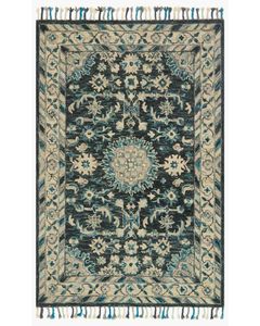 Zharah ZR-02 Teal/Grey Area Rug
