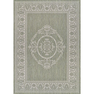 Recife Antique Medallion Sage Leaf/Ivory Rug