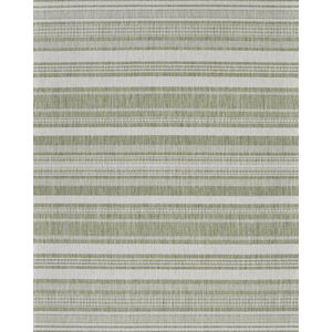 Recife Gazebo Stripe Sage Leaf/Ivory Area Rug