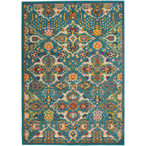 Allur ALR03 Turquoise Ivory Area Rug