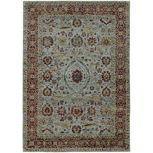 Andorra 7155a Blue/Red Area Rug