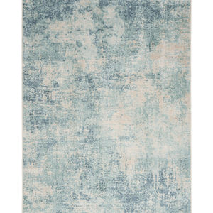 Astra Machine Washable ASW07 Blue Ivory Rug