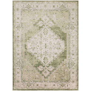 Astra Machine Washable ASW11 Ivory Green Rug