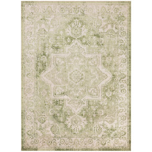 Astra Machine Washable ASW12 Ivory Green Rug